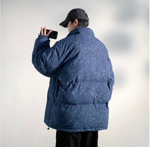 Oversized Viral Puffer Blau